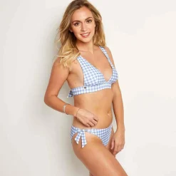 Haut de maillot de bain triangle Bleu