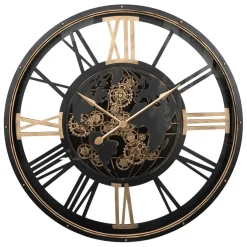 Horloge mécanique Clark métal noir