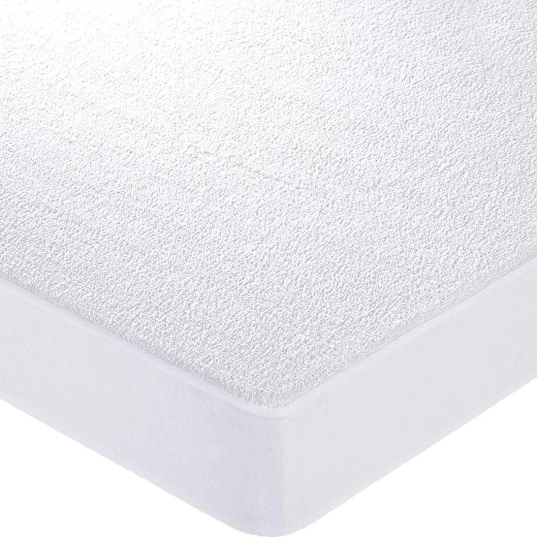 Housse alèse bouclette IMPERMEABLE STANDARD blanc