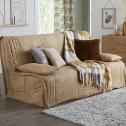 Housse de BZ KEVA SUEDINE 2 places beige