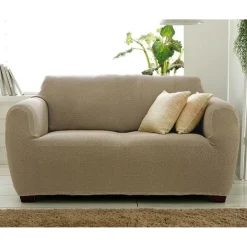 Housse de canapé bi-extensibles - Beige