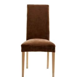 Housse de chaise bi-extensible microfibre - Chocolat