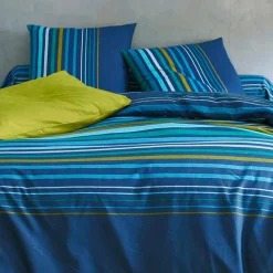 Housse de couette coton JASPE - bleu