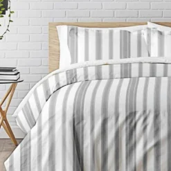 Housse de couette coton MARKUS - Gris