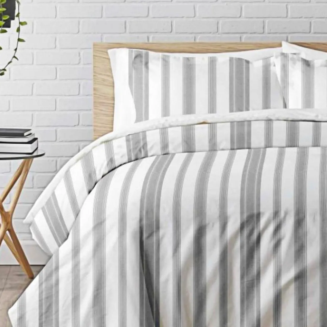 Housse de couette coton MARKUS - Gris