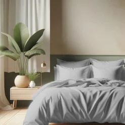 Housse de couette coton TERTIO® - Bleu Glacier