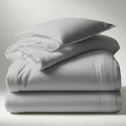 Housse de couette coton TERTIO® - Bleu Glacier