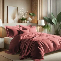 Housse de couette coton TERTIO® - pêche