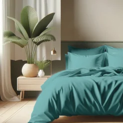 Housse de couette Coton TERTIO® - Vert émeraude