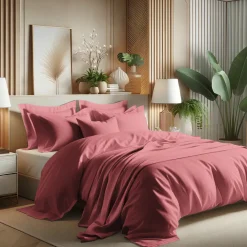 Housse de couette coton TERTIO® - Vieux Rose