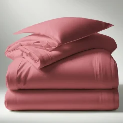Housse de couette coton TERTIO® - Vieux Rose