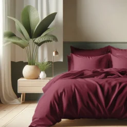 Housse de couette coton TERTIO® - Grenat