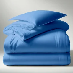 Housse de couette coton TERTIO® - Bleu Azur