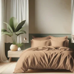 Housse de couette coton TERTIO® - Rose Beige