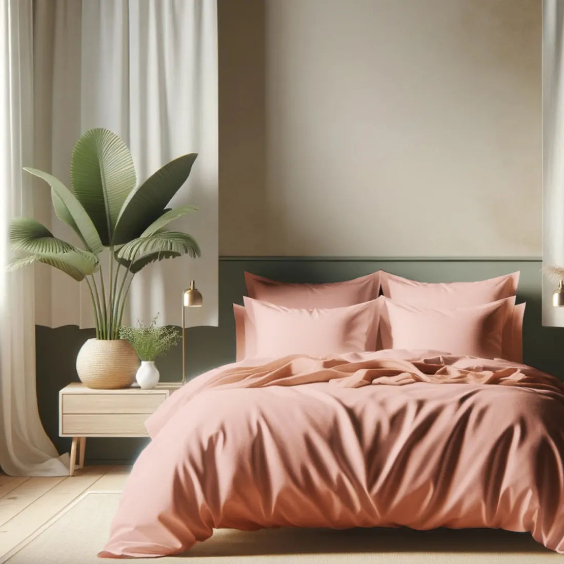 Housse de couette coton TERTIO® - Rose Blush