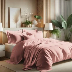 Housse de couette coton TERTIO® - Rose Blush