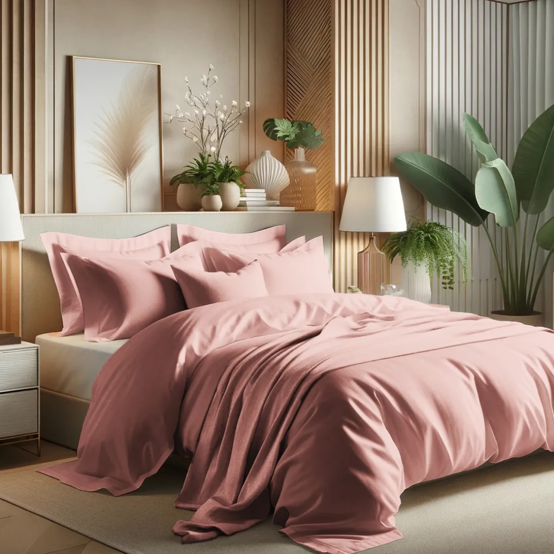 Housse de couette coton TERTIO® - Rose Blush
