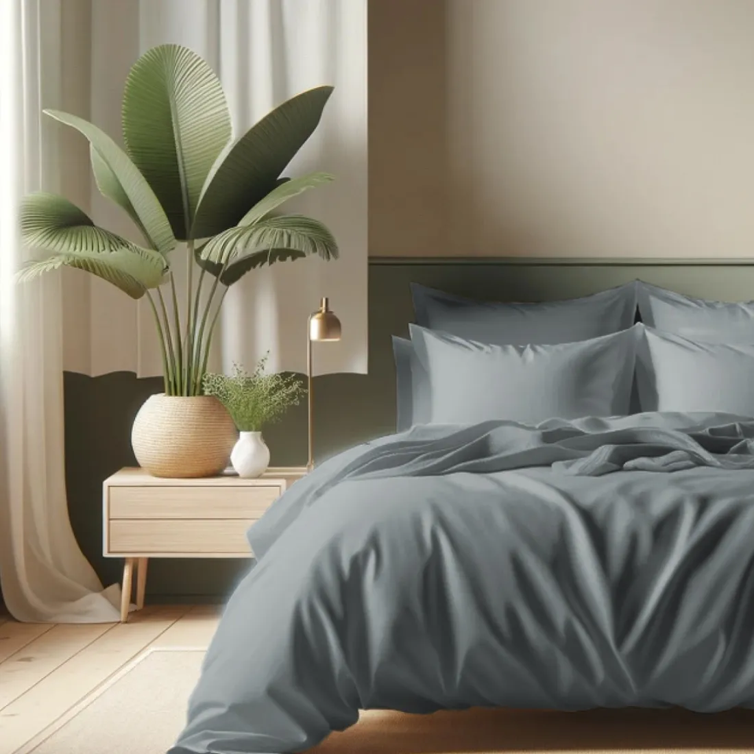 Housse de couette coton TERTIO® - Gris Perle