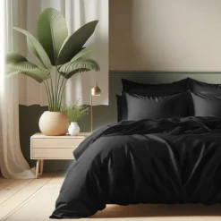 Housse de couette coton TERTIO® - Noir
