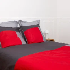 Housse de couette coton TRIO - rouge