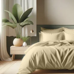 Housse de couette coton TERTIO® - Beige Ficelle