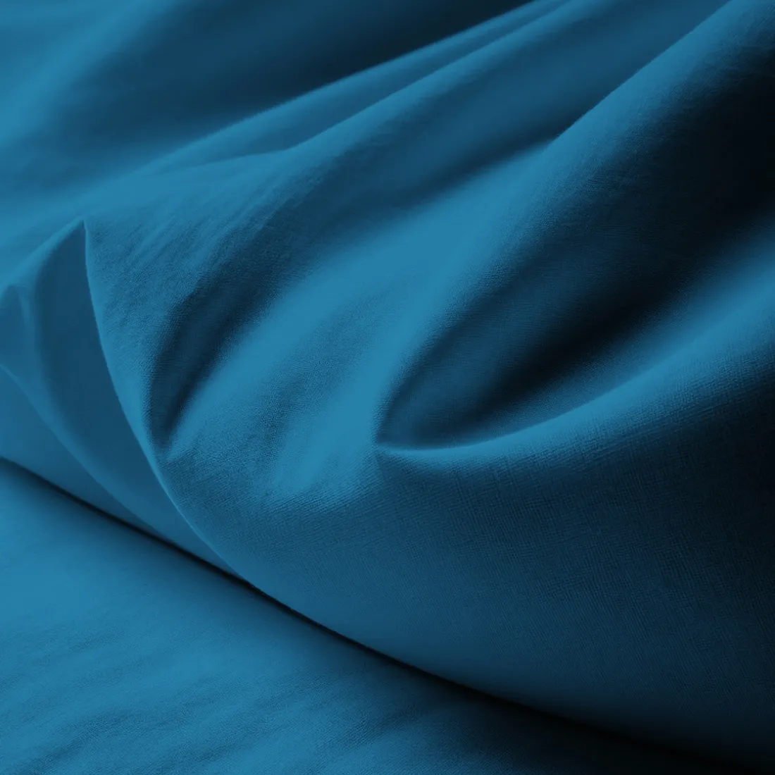 Housse de couette coton TERTIO®- Bleu Canard