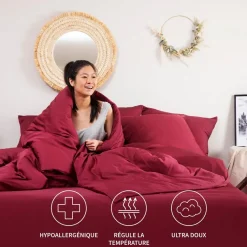 Housse de Couette en Bambou - Bordeaux