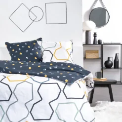 Housse de couette en coton 240 x 220 cm SUNSHINE 11.41 Blanc