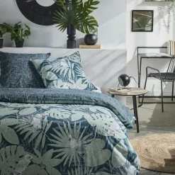 Housse de couette en coton MAWIRA #3.6 bleu