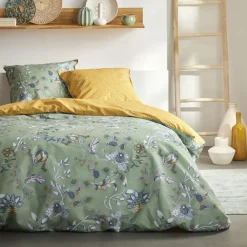 Housse de couette en coton 200 x 200 cm SUNSHINE 0.5 Bleu