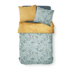Housse de couette en coton 200 x 200 cm SUNSHINE 0.5 Bleu