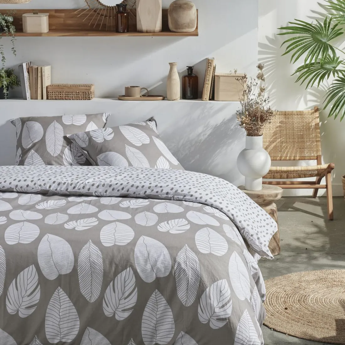 Housse de couette en coton MAWIRA #3.3 beige