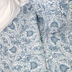 Housse de couette en coton MISTRY - Bleu