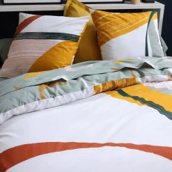 Housse de couette en coton ABSTRACT gris