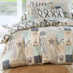 Housse de couette en coton OCEAN WAVES beige