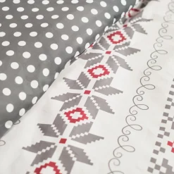 Housse de couette en coton FLANELLE 2.7 Gris