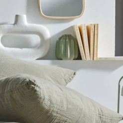 Housse de couette en gaze de coton 150g/m² WEB sauge