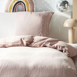 Housse de couette en gaze de coton 150g/m²WEB rose des sables
