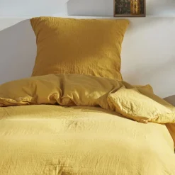 Housse de couette en gaze de coton 150g/m² WEB ocre