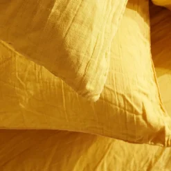 Housse de couette en gaze de coton 150g/m² WEB ocre