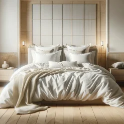 Housse de couette gaze de coton TERTIO® - Blanc