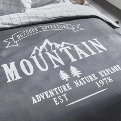 Housse de couette Grise Coton 57fils Mountain TODAY Montagne