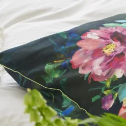 Housse de couette imprimée en satin de coton Gertrude