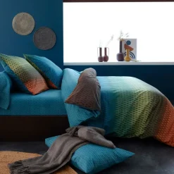 Housse de couette micromotif en dégradé RYTHME multicolore