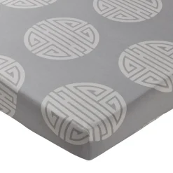 Housse de couette motifs zen bambous et idéogrammes - Noir
