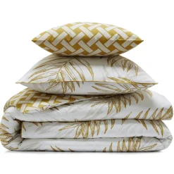 Housse de couette PALRI tropical jaune doré
