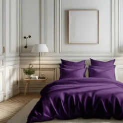 Housse de couette percale coton TERTIO® - Violet