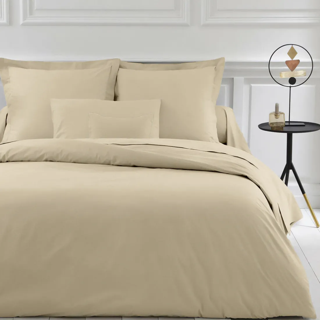Housse de couette polycoton TERTIO® - Beige Ficelle