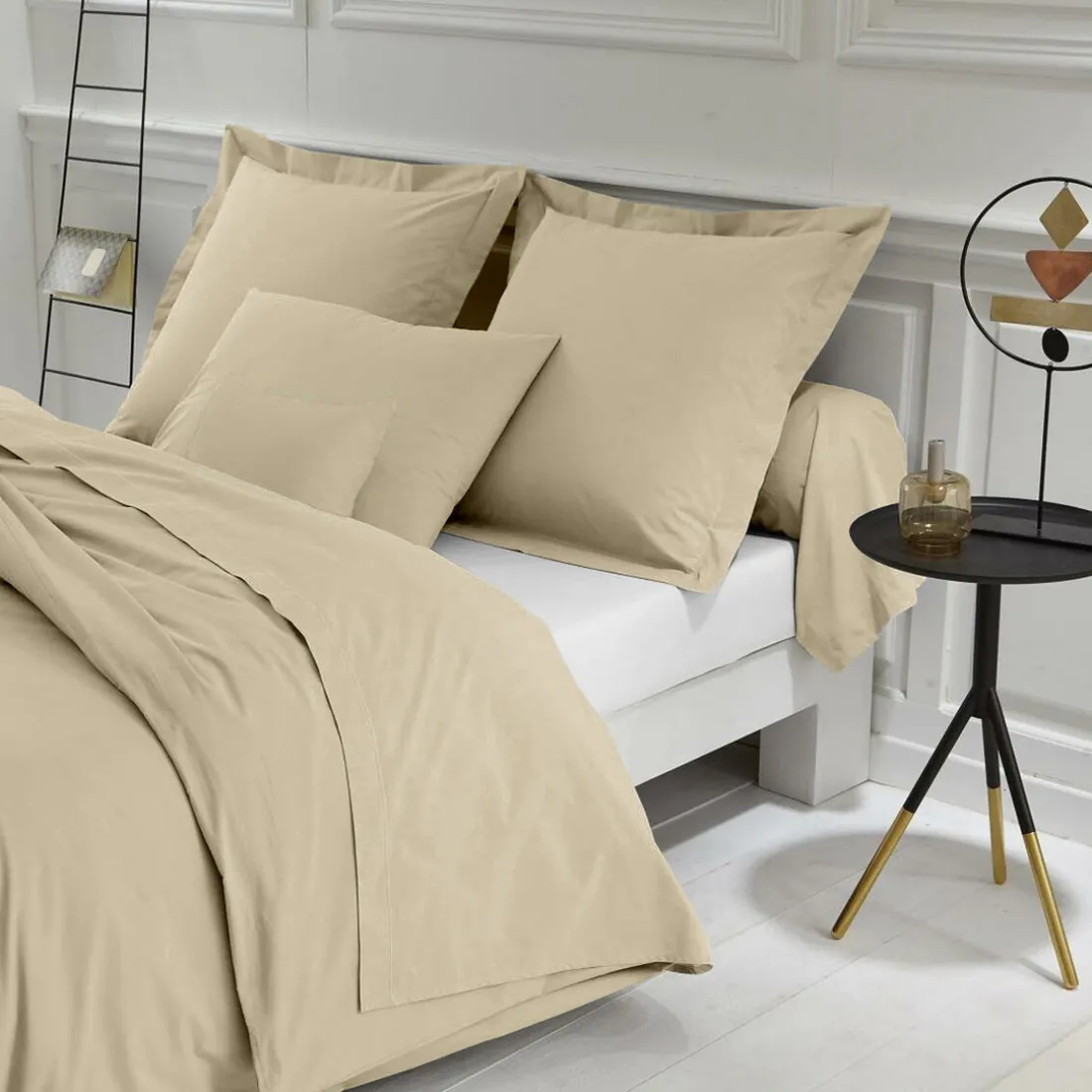 Housse de couette polycoton TERTIO® - Beige Ficelle