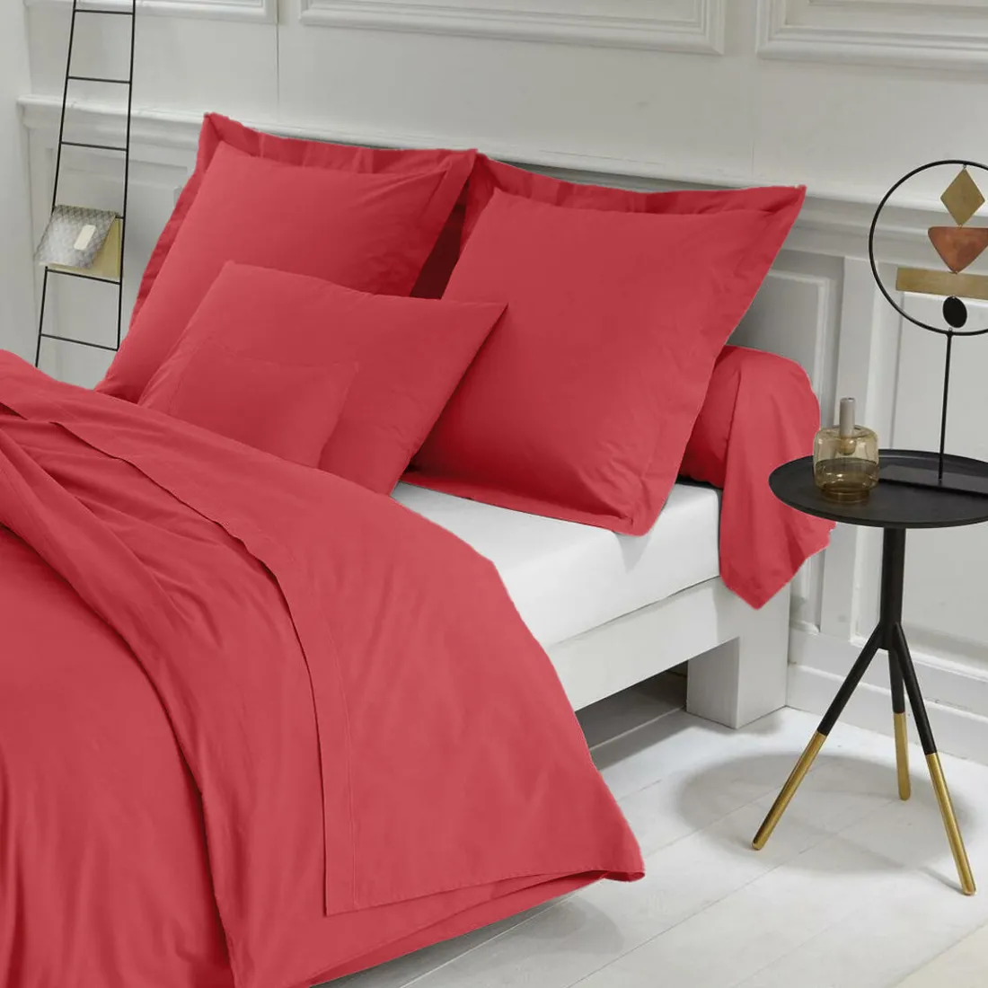 Housse de couette polycoton TERTIO® - Rouge Carmin